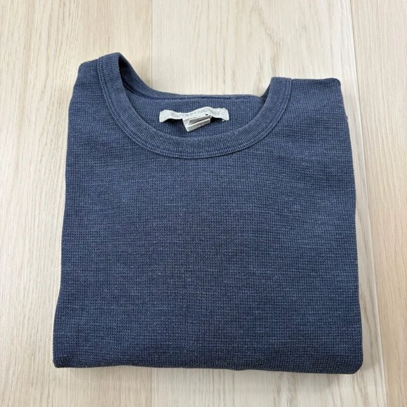 Outer Known Mens Navy Blue Long Sleeve Waffle Knit Thermal T-Shirt Size X-Large - Picture 10 of 10